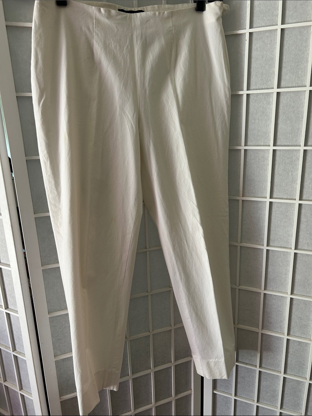 Piazza Sempione Off White Straight-Leg Pants